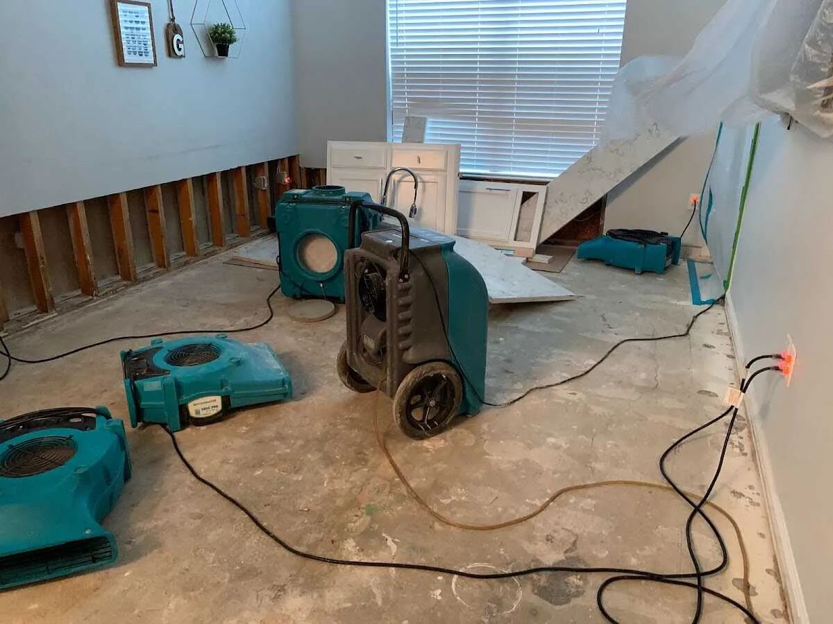 Dehumidifier in flood-cut room for Water Extraction & Removal in Ormond Beach